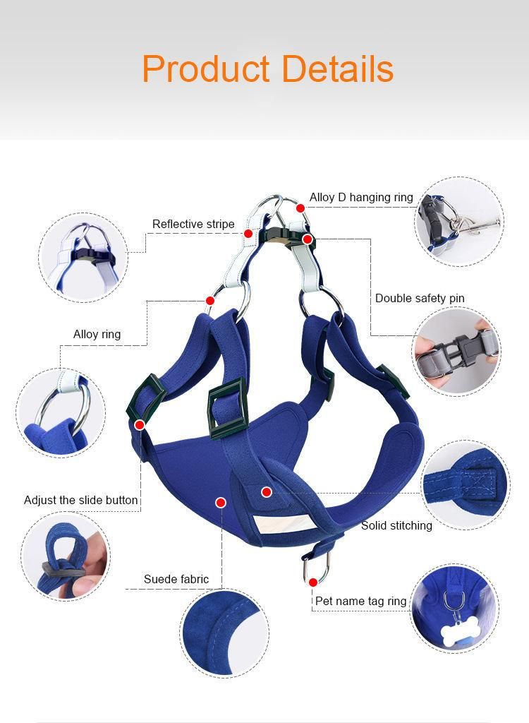 Top Seller Design 3 in 1 Reversible Dog Harness Polyester Custom Adjustable Collar Leash Harness Set
