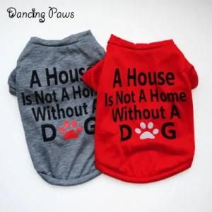 2019 Soft Cotton Plain Grey Red Dog Cooling Vest T Shirt Pet Summer Clothes