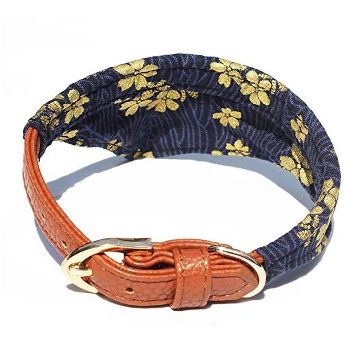 Five Pattern Soft PU Scarf Bandana PU Cat Dog Collar