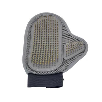 Pet Cleaning Products Dog Grooming Gloves Pet Silicone Massage Gloves Hair Remover Five Finger Design for Dogs Clean Tool Grey-E