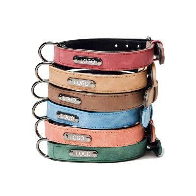 Designer Eco Zinc Alloy Buckle Microfiber Leather Dog Collars