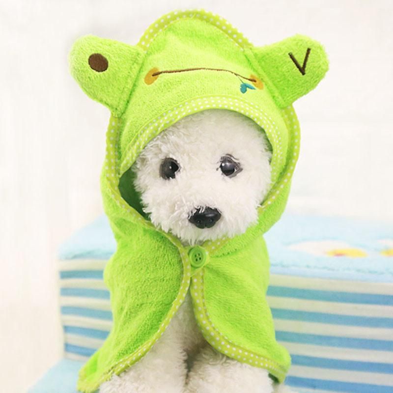 Cute Pet Dog Absorbent Bathrobes Pet Bath Towel Pet Accessories