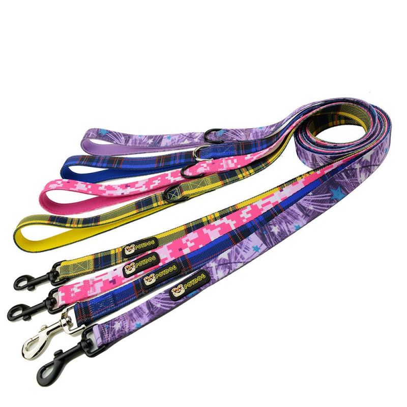 Amazon Premium Custom Polyester Soft Padded Handle Pet Dog Leash