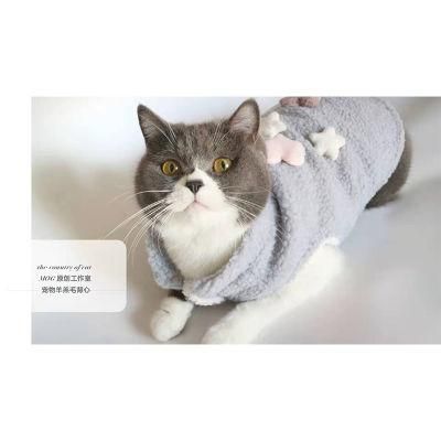 Dog Thickened Fleece Plaid Jacket Vest Fur Collar Winter Cat Pet Dog Coat