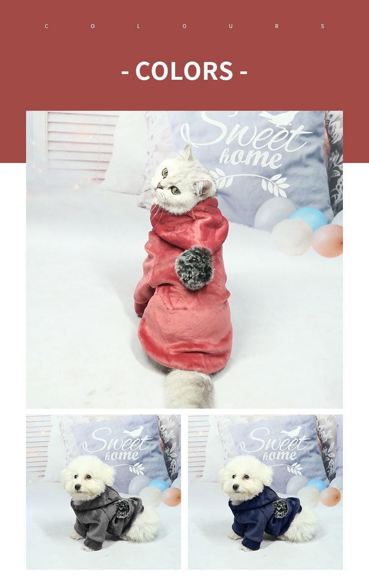 New Design Red and Black Two Color Pet Winter Hoodies Pet Clothes