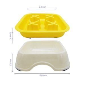 Hot Selling Plastic Dog Bowls Slow Feeder Pet Slow Food Bowl