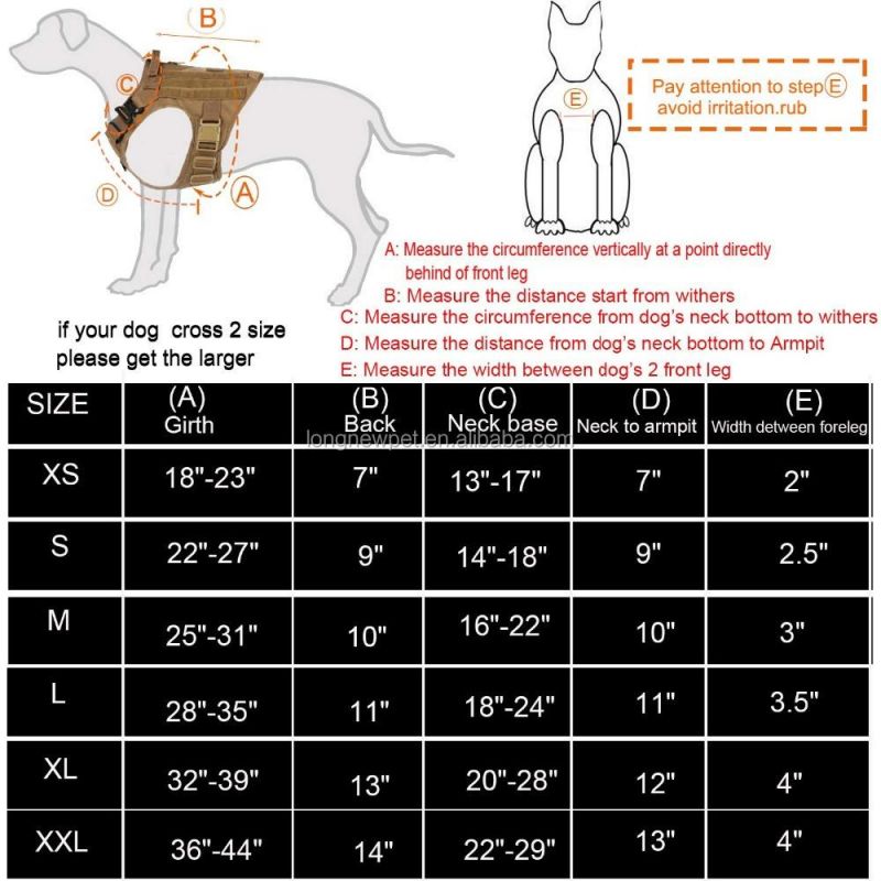 Tactical Dog Harness for Big Dog Outdoor Training Harness Ex-Factory Price, Spot