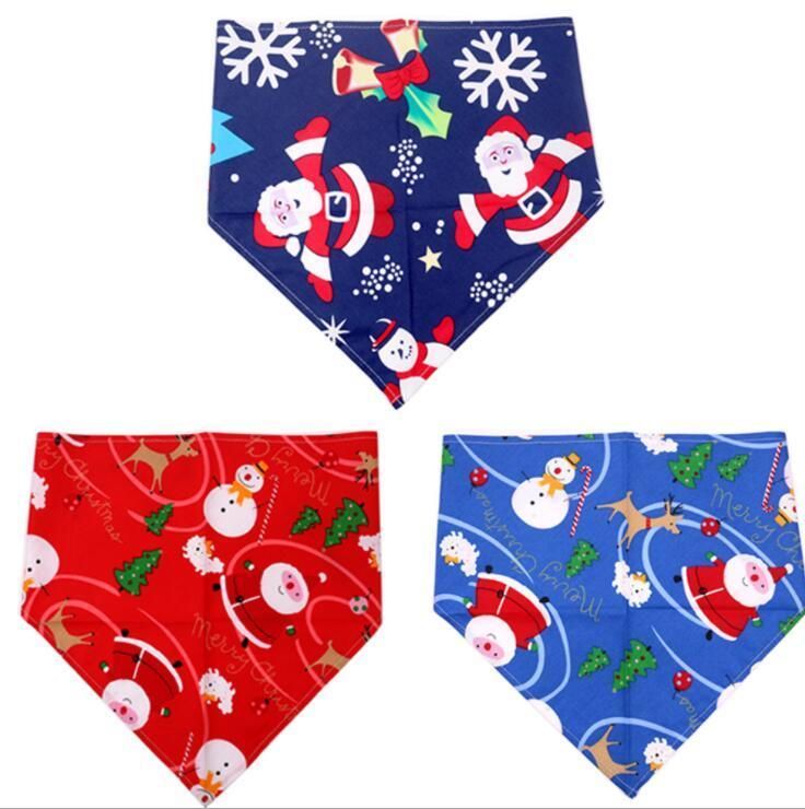 Christmas Dog Scarf Bandanas Classic Pet Accessories Decoration Neckerchief