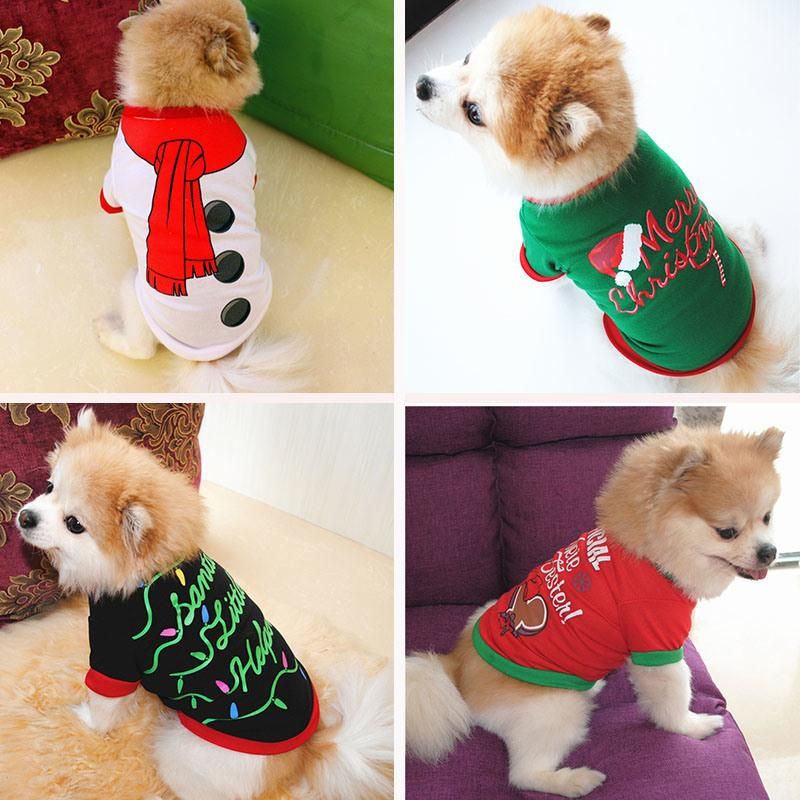 Pet Dog Christmas Costume for Winter Dog Shirt Xmas Puppy Pet Clothes