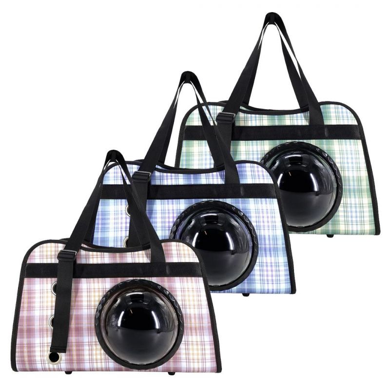 Classic Stripe Print Pet Carrier Dog Handbag Breathable Pet Cat Carrier