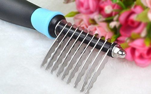 Dog Cat Long Short Hair Blue Knot Comb with Metal Blade