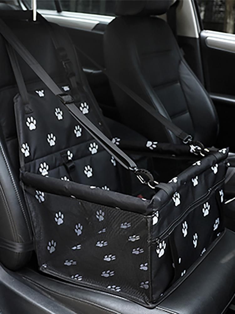 Paw Print Dog Car Seat Prevents Distracted Driving Oxford PVC Pet Car Nest Breathable Portable Car Seat