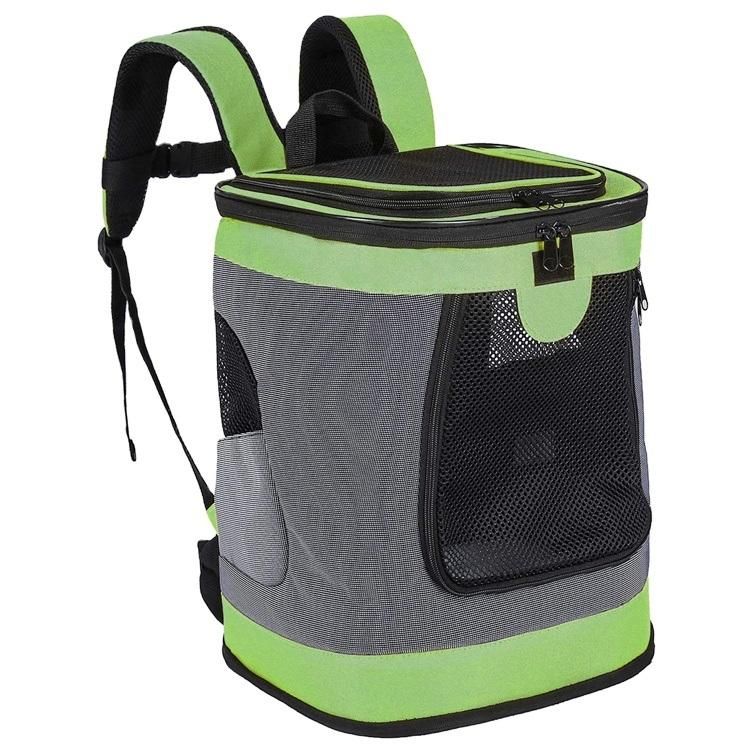 Factory High Quality Backpack Pet Bag with Side Mesh Bag Pet Backpack with Mesh Window