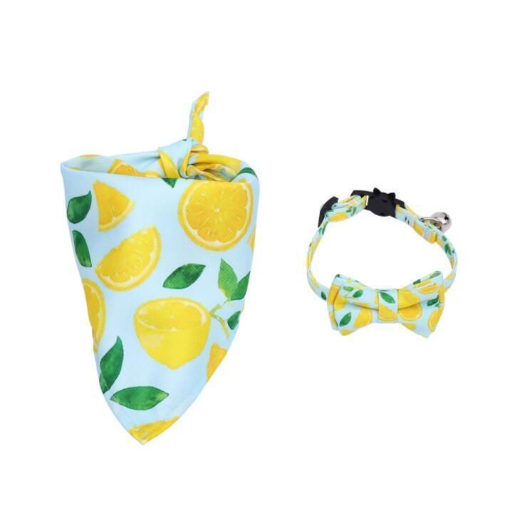 Adjustable Bowtie and Scarf Triangle Bibs Kerchief for Puppies