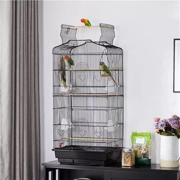 in Stock 41 Inch Height Interactive Wrought Iron Bird Cage