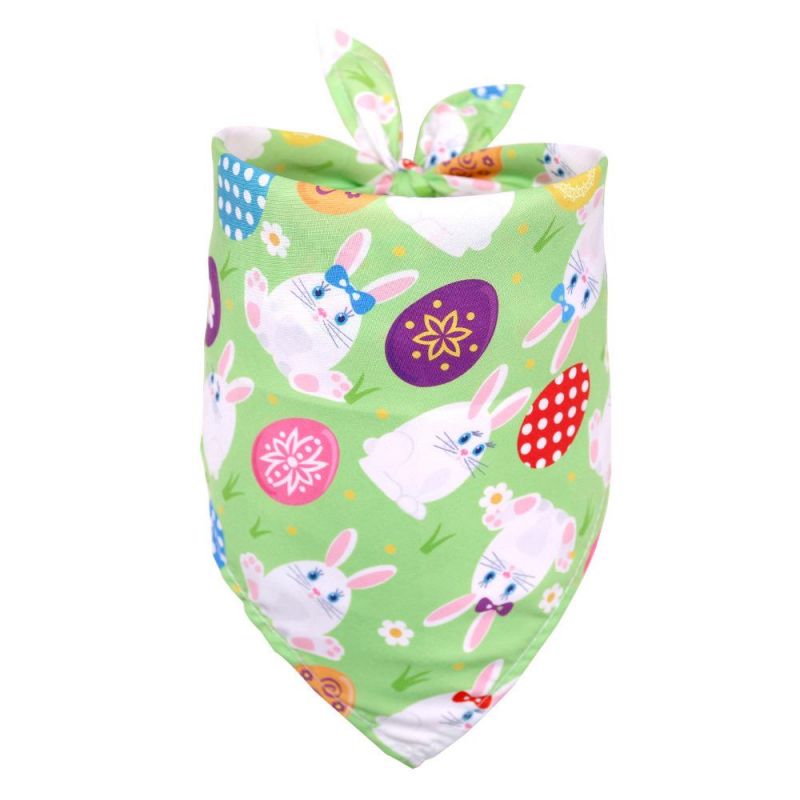 Easter Day Dog Bandana Holiday Cat Bandana Bunny and Carrot Scarfs for Small Medium Large Dogs Cats Pet Puppies