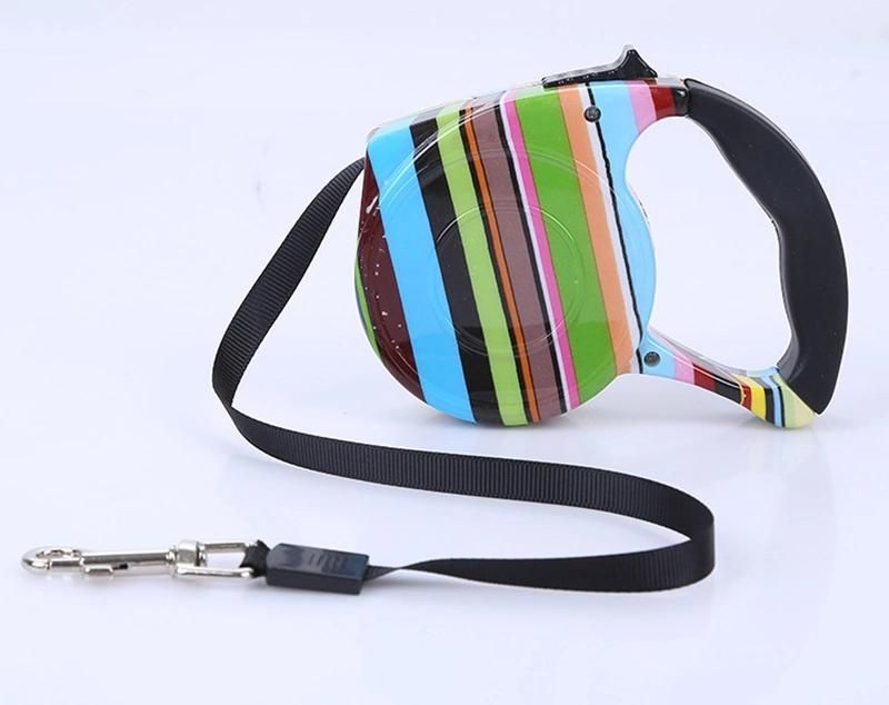 Automatic Telescopic Traction Rope Dog Chain Cute Leash Flower DOT Footprint Puppy Pet Dog Chain