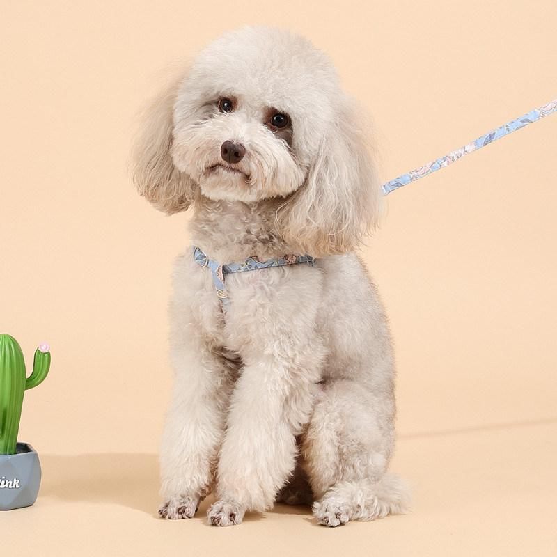 Lightweight Pet Dog Harness Set Prited Polyester for Small Dogs