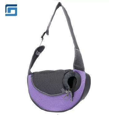 Wholesale Hot Selling Expandable Soft Sided Travel Pet Backpack Carrier with Solid Purple Color