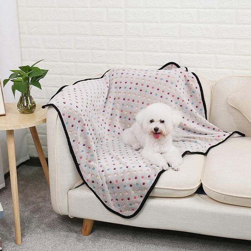 Wholesale Multi-Fuctional Throw Durable Portable Waterproof Anti Biting/Bite-Resistant Sleeping Fleece Pet Blanket Suitable for Cats and Small/Medium Dogs