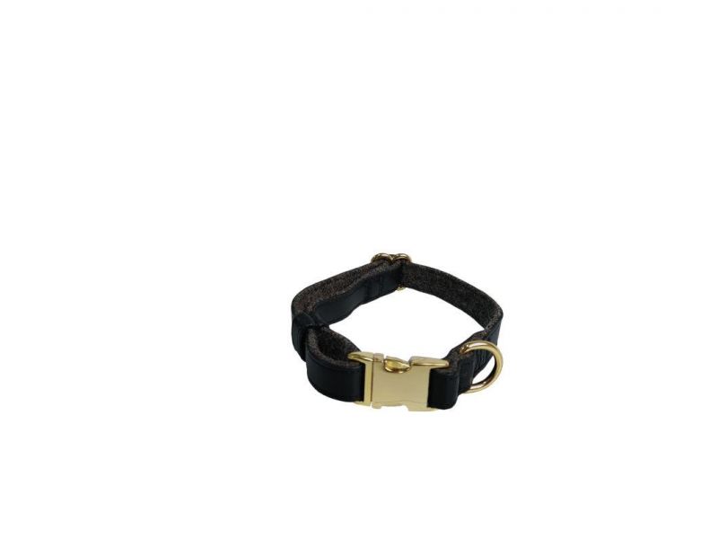 Factory Hot Selling Black Microfiber Collars, Pet Supplies, Dog Collar