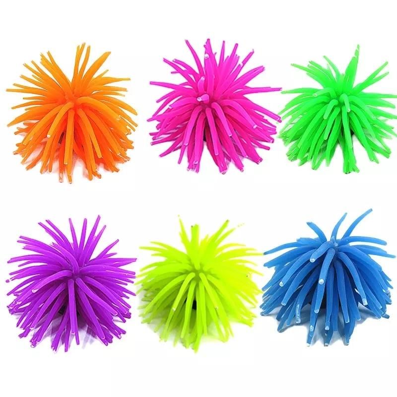 Artificial Coral Aquarium Decoration Silicone Sea Urchin with Sucker