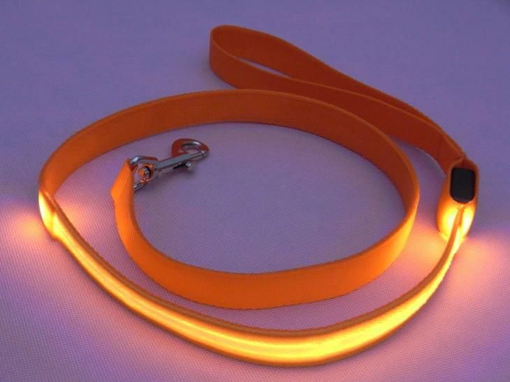 Dog Chain LED Luminous Traction Rope Luminous Nylon Pet Belt Dog Leash