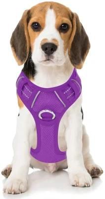 Mesh Dog Harness with 2 Sturdy Metal Leash Attachment