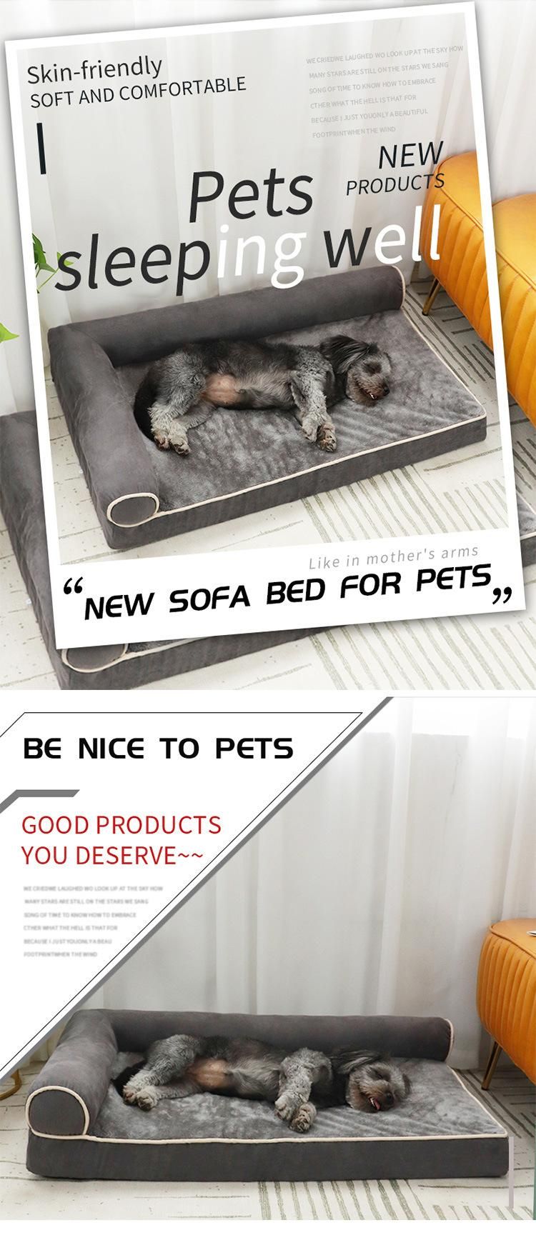 Customization Large Cat Bed Faux Fur Dog Cushion