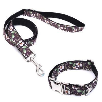 Fashion Cool Design Bohemian Style Metal Parts High Quality Polyester Luxury Dog Leash Collars