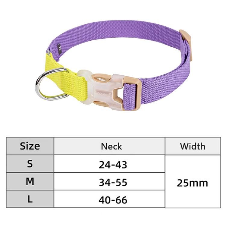 Soft Neck Adjustable Colorblock Dog Collar