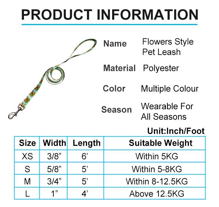 Private Label Custom Pattern Comfortable Dog Harness Set of Collar Leash