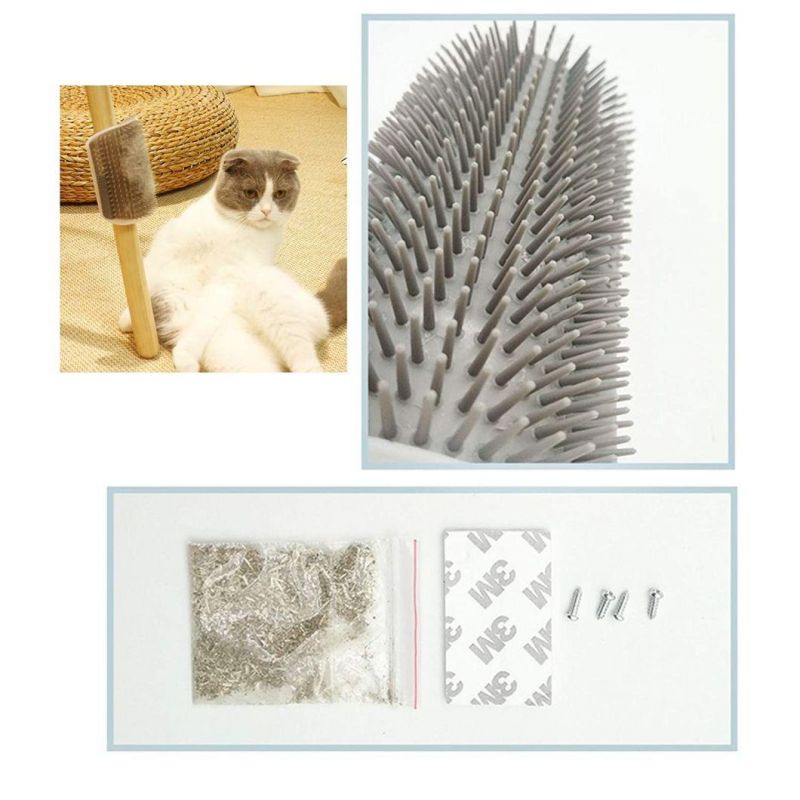 Low Price Soft Semi-Cylindrical Cat Wall Corner Scratcher Comb Grooming Comb