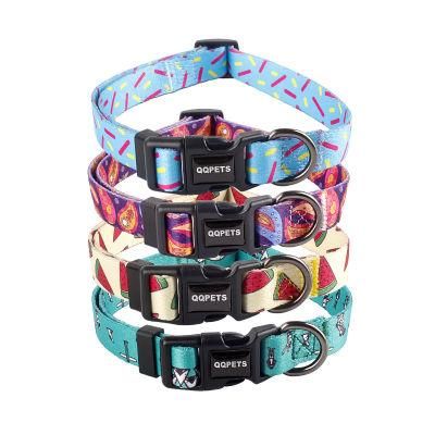 Cute Cat Collar Flowers Polyester Dog Rope Collar Solid Designer Dog Collar