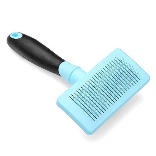 Slicker Brush for Dogs & Cats Professional Self Cleaning Pet Comb for Shedding Medium, Long Hair, Thick and Fluffy Coats