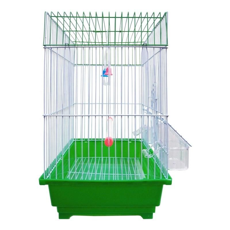 Strong Iron Breeding Cage Small Parrot Cage Square Bird Cage Blue Portable Outdoor Indoor Pet Carrier with Handle