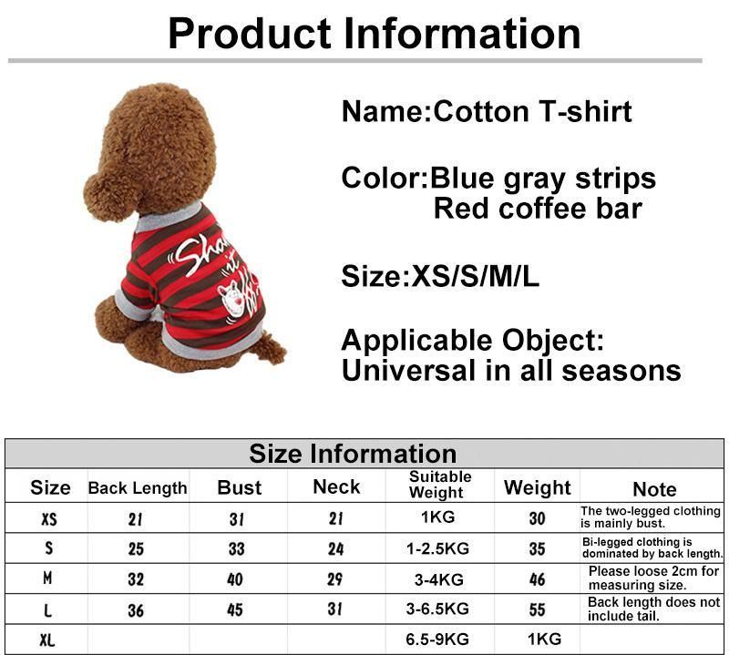Spring Summer Pet Clothing Cotton English Printed Cat Dog Clothes