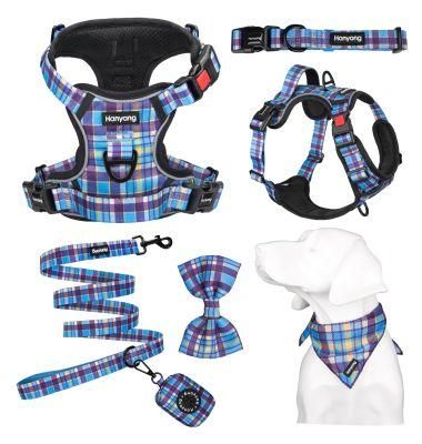 Amazon Premium OEM 3m Reflective No Pull No Choek Easy Control Oxford Dog Harness Set