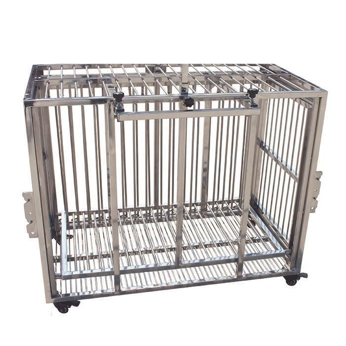 Veterinary Equipment Customized Stainless Steel Hot Sale Dog Cage with Wheels