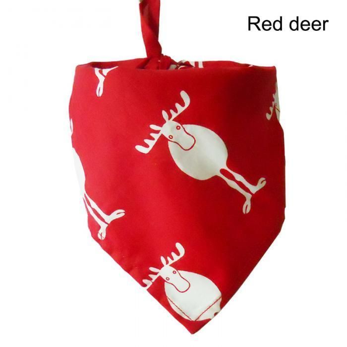 Christmas Pet Scarf Bandana Dog Collar Santa Pattern Pet Accessories
