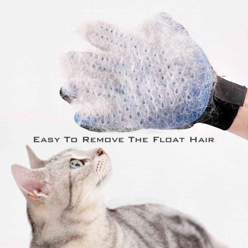 Easy Cleaning Gentle Brush Hair Remover Pet Bathing Shower Pet Accessories Supply Products Dog Cat Grooming Glove with Two Colors