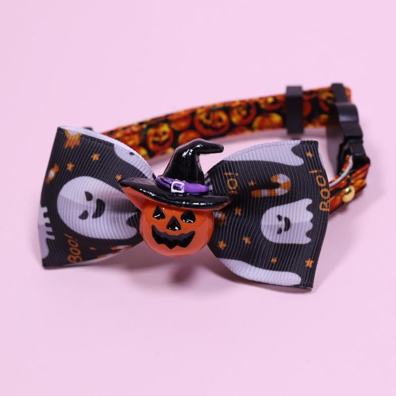 Wholesale Halloween Kitten Puppy Pet Accessories Dog Collar Cat Pet Bow Ties Bells