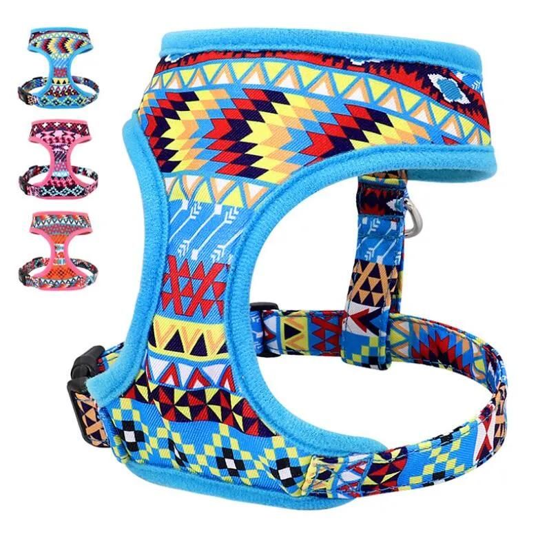 Custom Print Sublimation Dog Harness with Leash and Collar