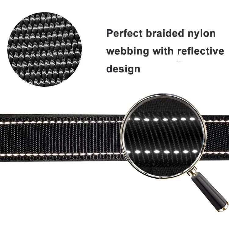 Durable Tactical Traffic Handle Training Reflective Nylon Bungee Dog Leash