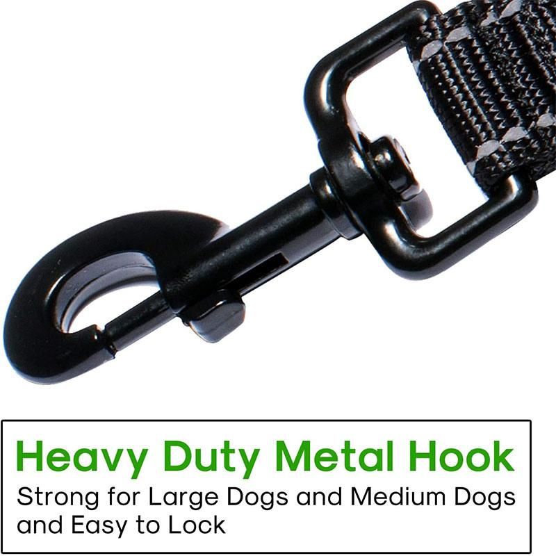 Reflective Dog Leash Two-Handle Pet Leash