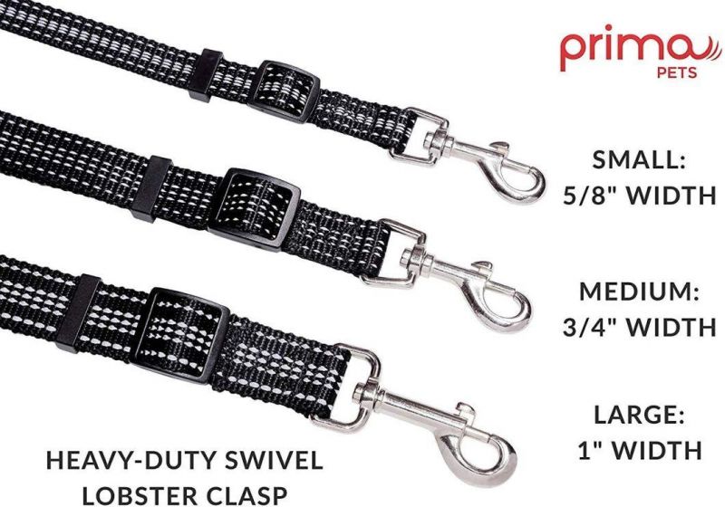 Premium Reflective Double Dog Leash with 2 Padded Handles