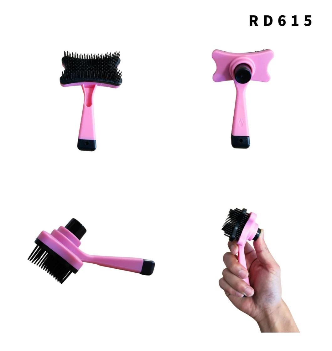 Wholesale Puppy Cat Comb Hair Brush Plastic Pet Dog Grooming Supplies Brushes Products Pink