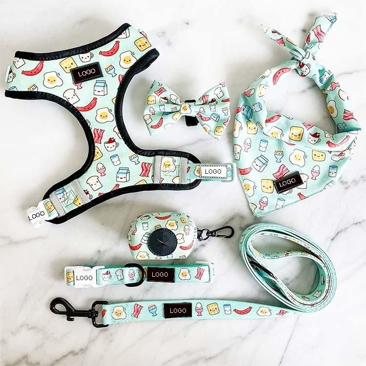 Highly Visible Reflective Dog Harness Martingale Adjustable Fit Neoprene Padded Dog Harness No MOQ Dog Harness Set