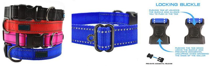Easy on & off Chew Resistant Lockable Pet Collar for All Size Dogs