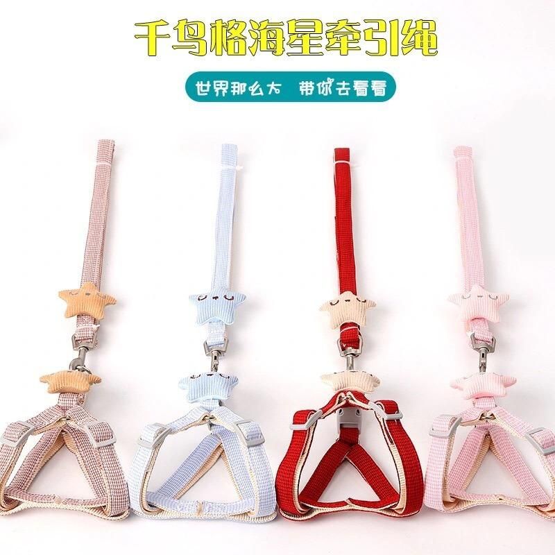 Pet Puppy Traction Rope Nylon Neck Collar Double D Buckle Adjustment Dog Collar Pet Rope Dog Cat Harness